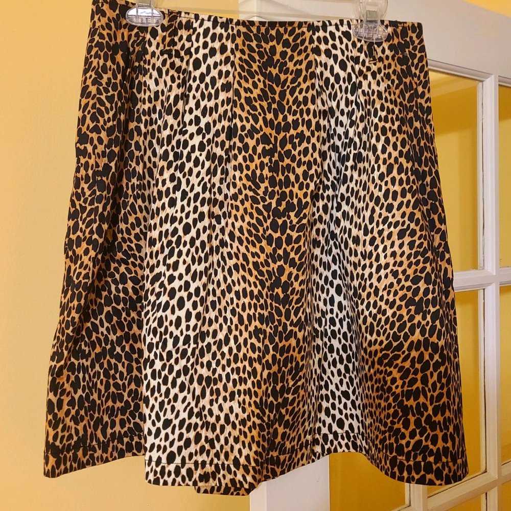 WHBM Animal Print Skirt